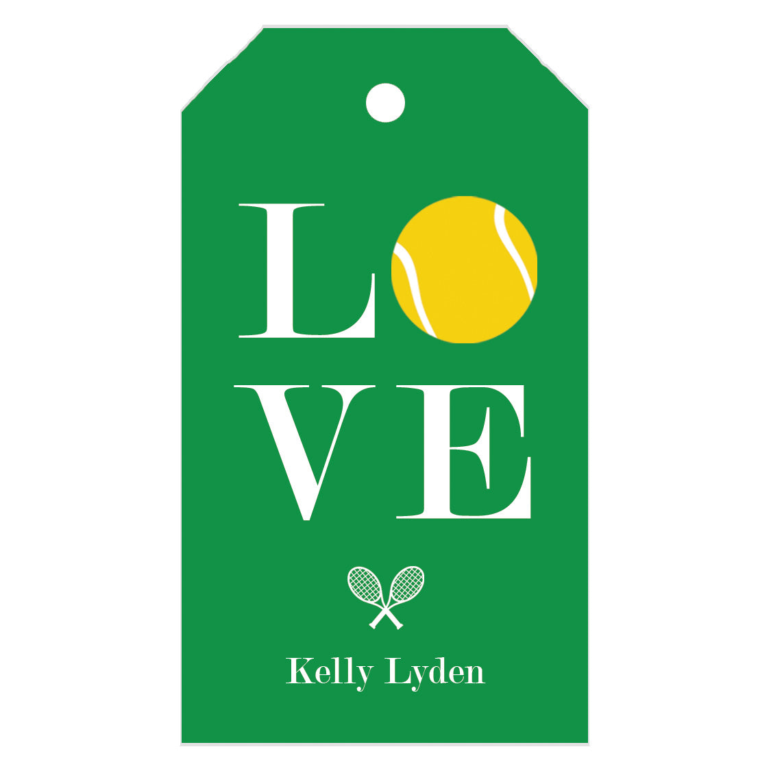 Tennis LOVE Personalized Gift Tags