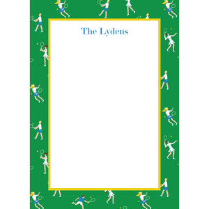 Tennis Whites Personalized Notepad