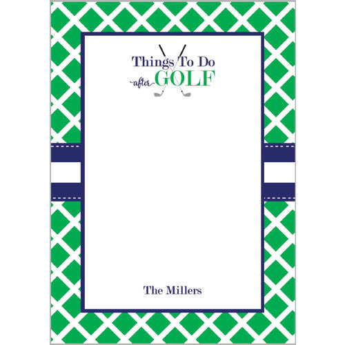 Things to Do AFTER Golf Personalized Notepad
