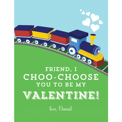 Choo Choo Train Valentines for Kids