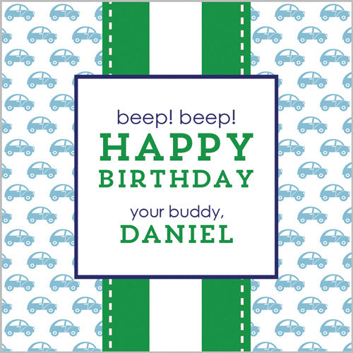 Blue Transportation Gift Sticker - Set of 24