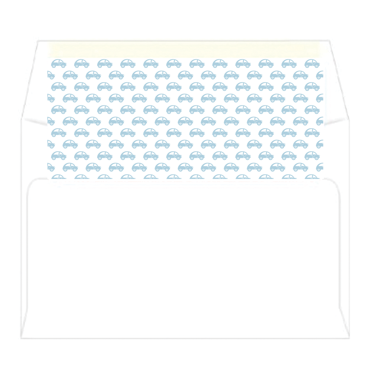 Transportation Baby Personalized Flat Notecards