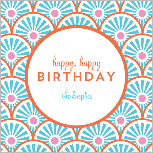 Turquoise Sunrise Gift Sticker - Set of 24