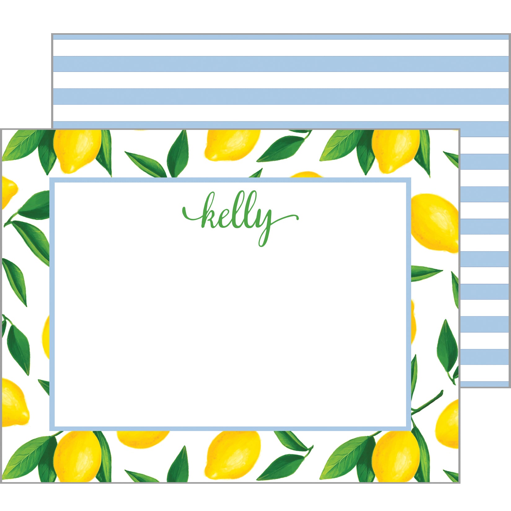 Lemons Personalized Flat Notecards