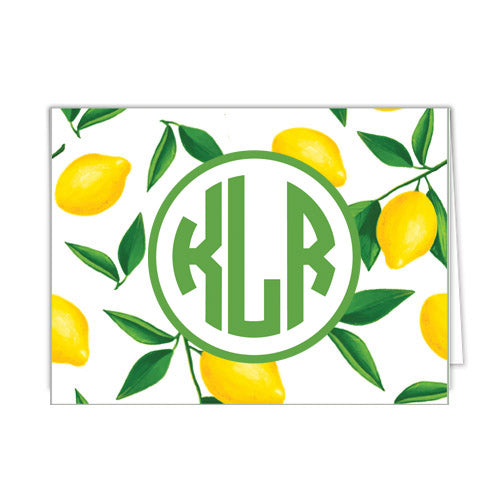 Lemons Personalized Folded Notecards