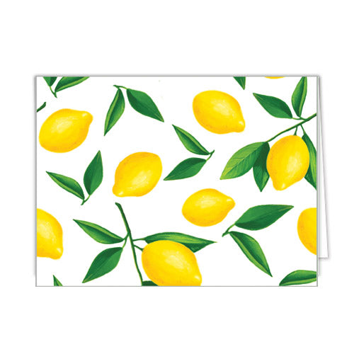 In Stock Folded Notecard Set of 10 | Lemons