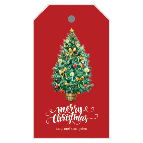 Vintage Christmas Tree Gift Tags