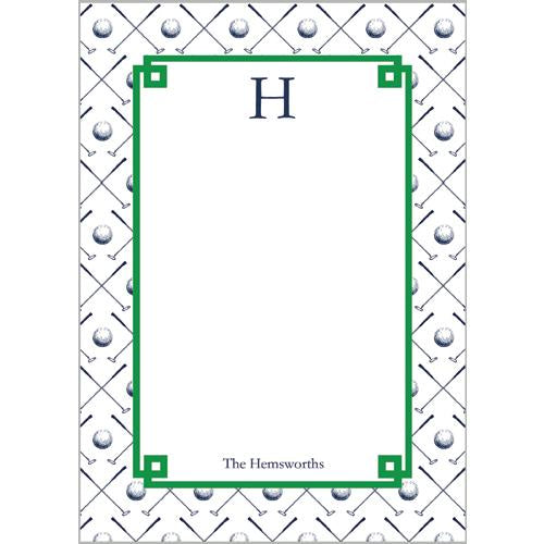 Vintage Golf Clubs Personalized Notepad Wholesale