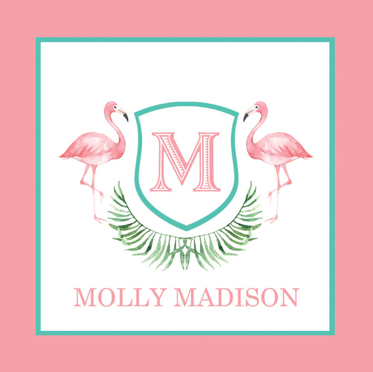 Watercolor Pink Flamingo Gift Sticker | Set of 24