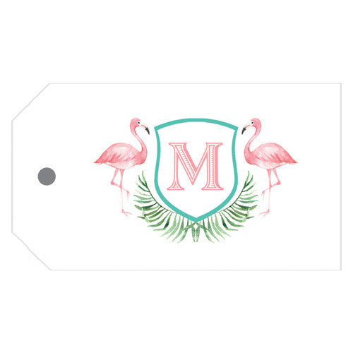 Watercolor Pink Flamingo Personalized Gift Tags