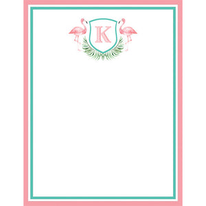 Watercolor Pink Flamingo Personalized Notepad