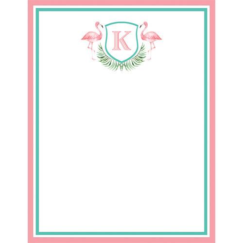 Watercolor Pink Flamingo Personalized Notepad Wholesale