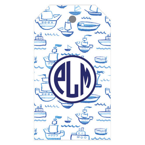 Watercolor Sailboats Personalized Gift Tags