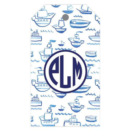 Watercolor Sailboats Personalized Gift Tags Wholesale