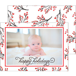 Winter Berries Holiday Photo Card