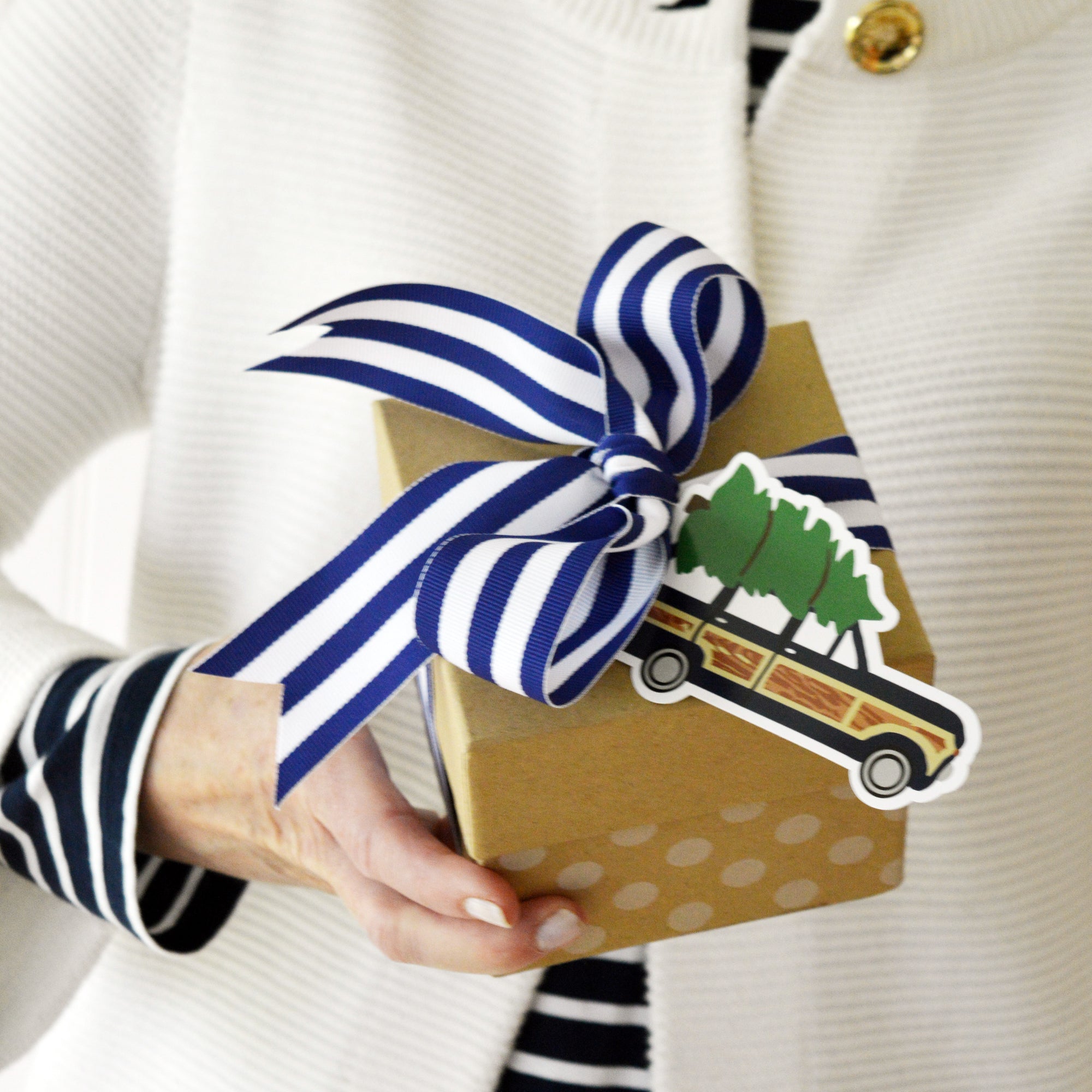 Stock Shoppe: Woodie Station Wagon Die-Cut Gift Tags