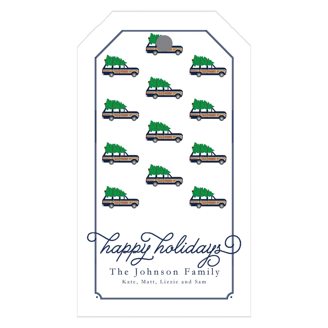 Woodie Jeep Wagoneer Personalized Holiday Gift Tags