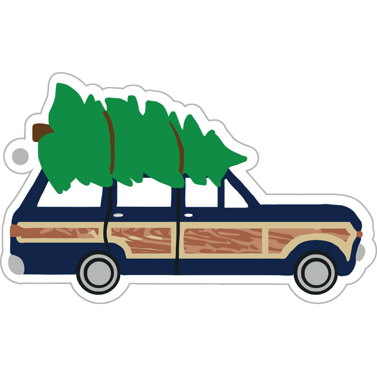 Stock Shoppe: Woodie Station Wagon Die-Cut Gift Tags