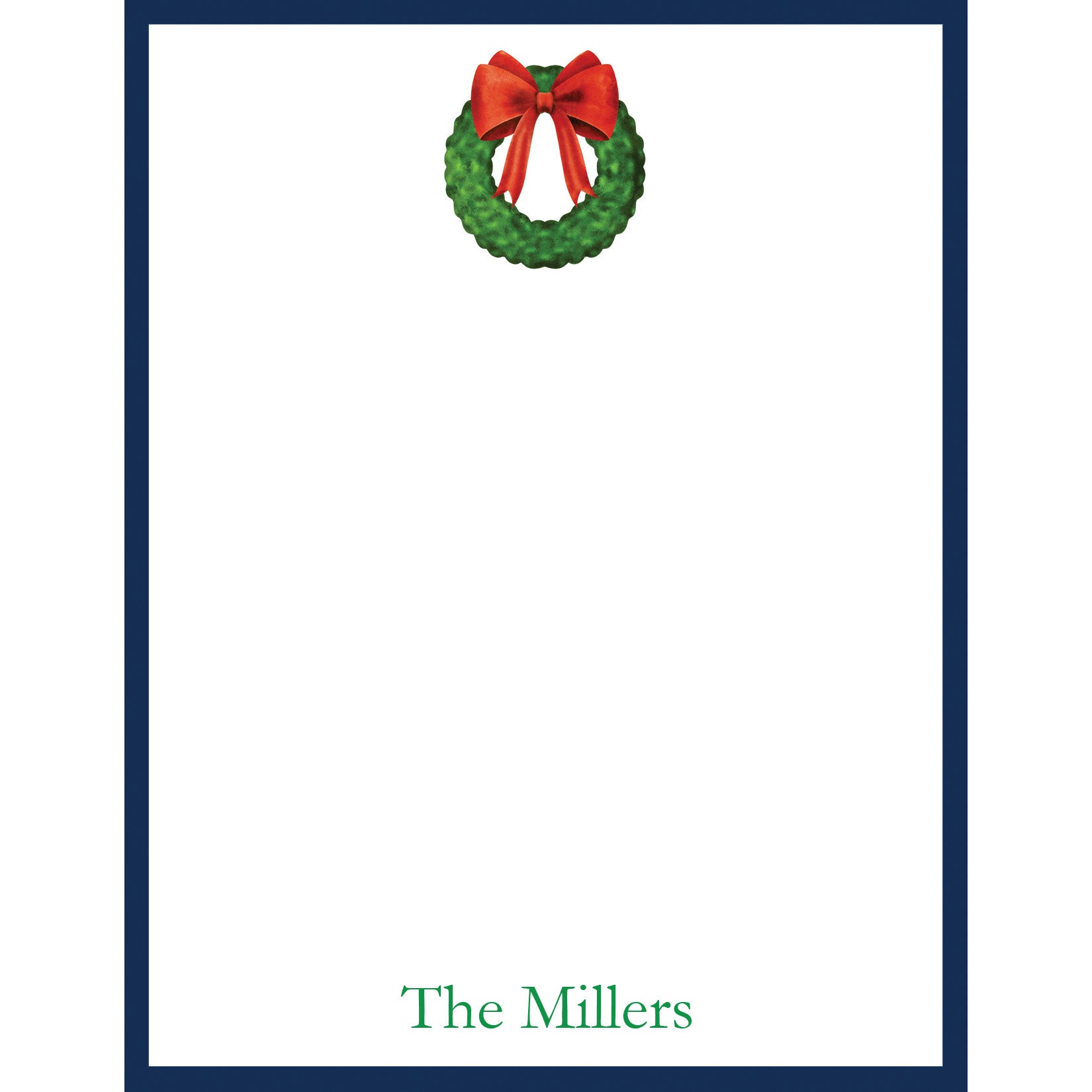Christmas Wreath Personalized Notepad