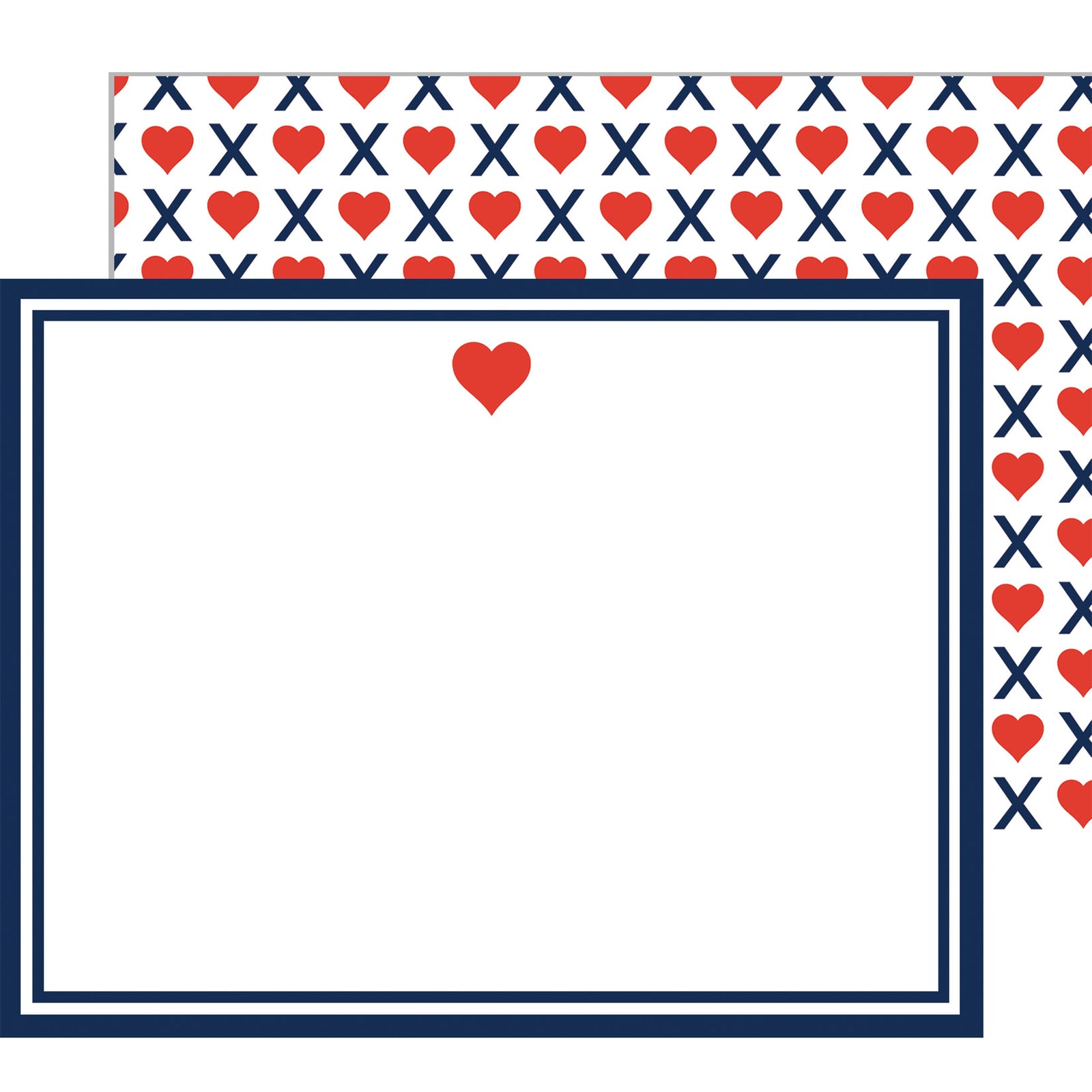In Stock Flat Notecard Set of 10 | XO Heart
