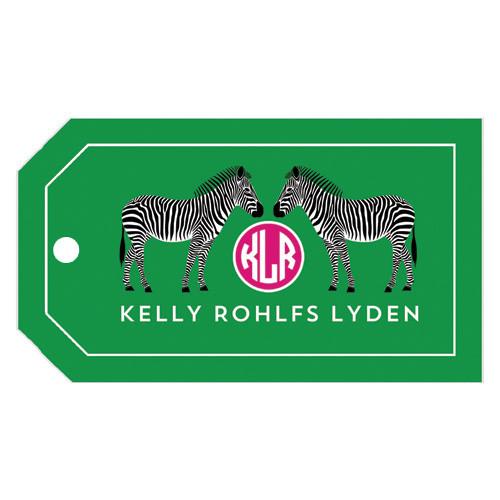 Zebra Monogram Personalized Gift Tags | More Colors Wholesale