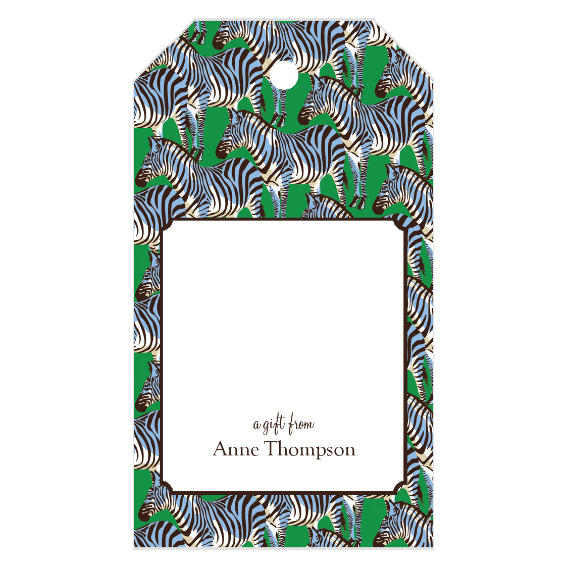 Zebra Parade Personalized Gift Tags